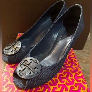 Tory Burch denim wedges